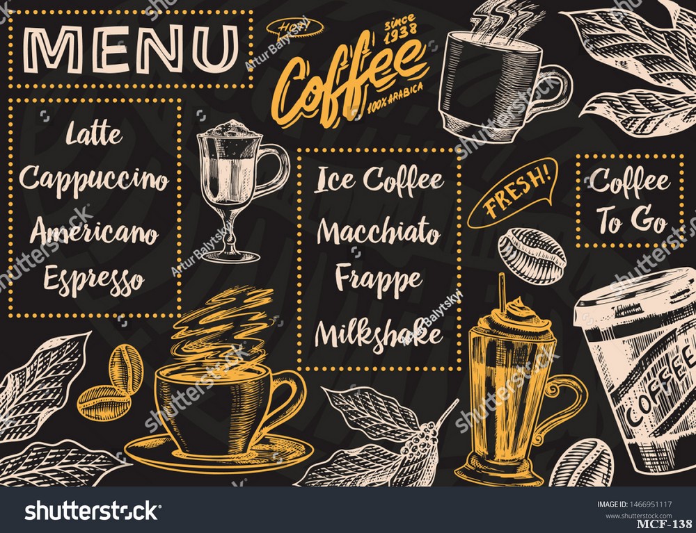 Tranh dán tường quán cà phê MCF-138